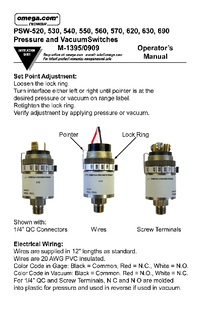 Thumbnail of document Manual - PSW-691-N1 OEM Mechanical Pressure Switch w/high purity